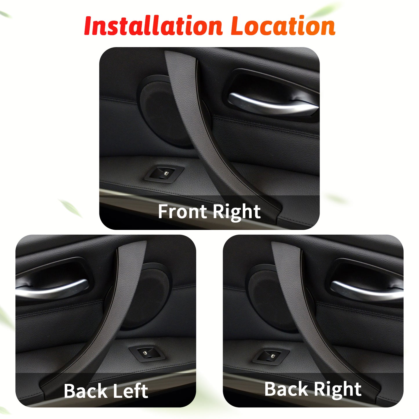 Carbon Fiber ABS Inner Interior Door Panel Pull Handle Cover for BMW E90 325i 328i 335i 330i 2006 2007 2008 2009 2010 2011