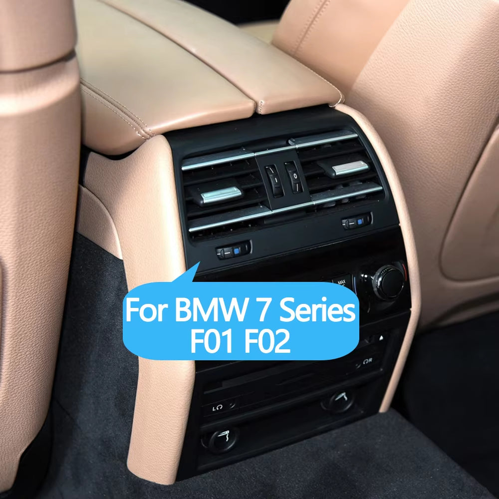 Car Rear Center Console Air Vent Panel AC Vent Grille Outlet Cover For BMW 7 Series F01 F02 F04 730 735 740 745 750 64229118249