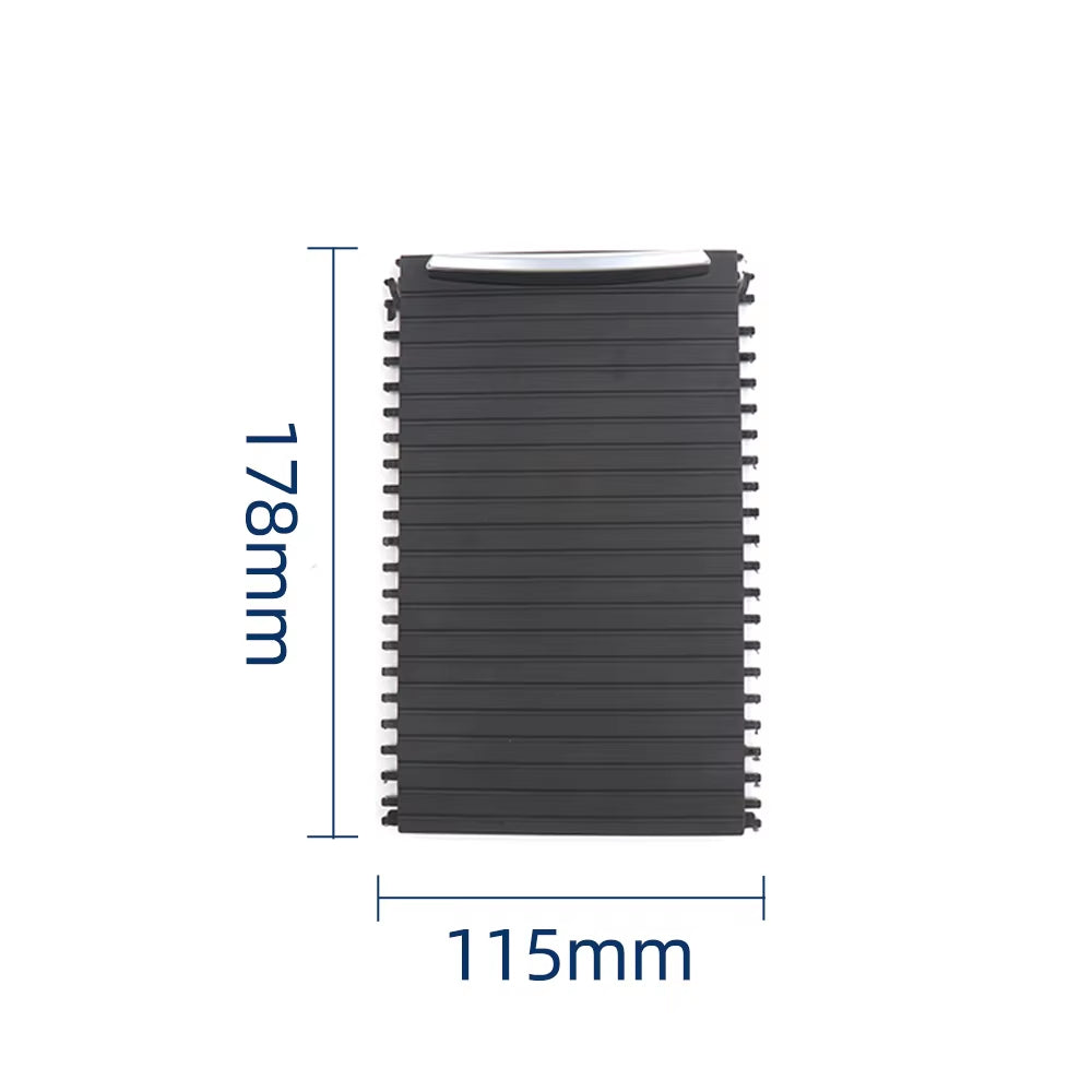 Car Armrest Curtain Center Console Shutter Cover for Peugeot 408 308S Storage Box Black
