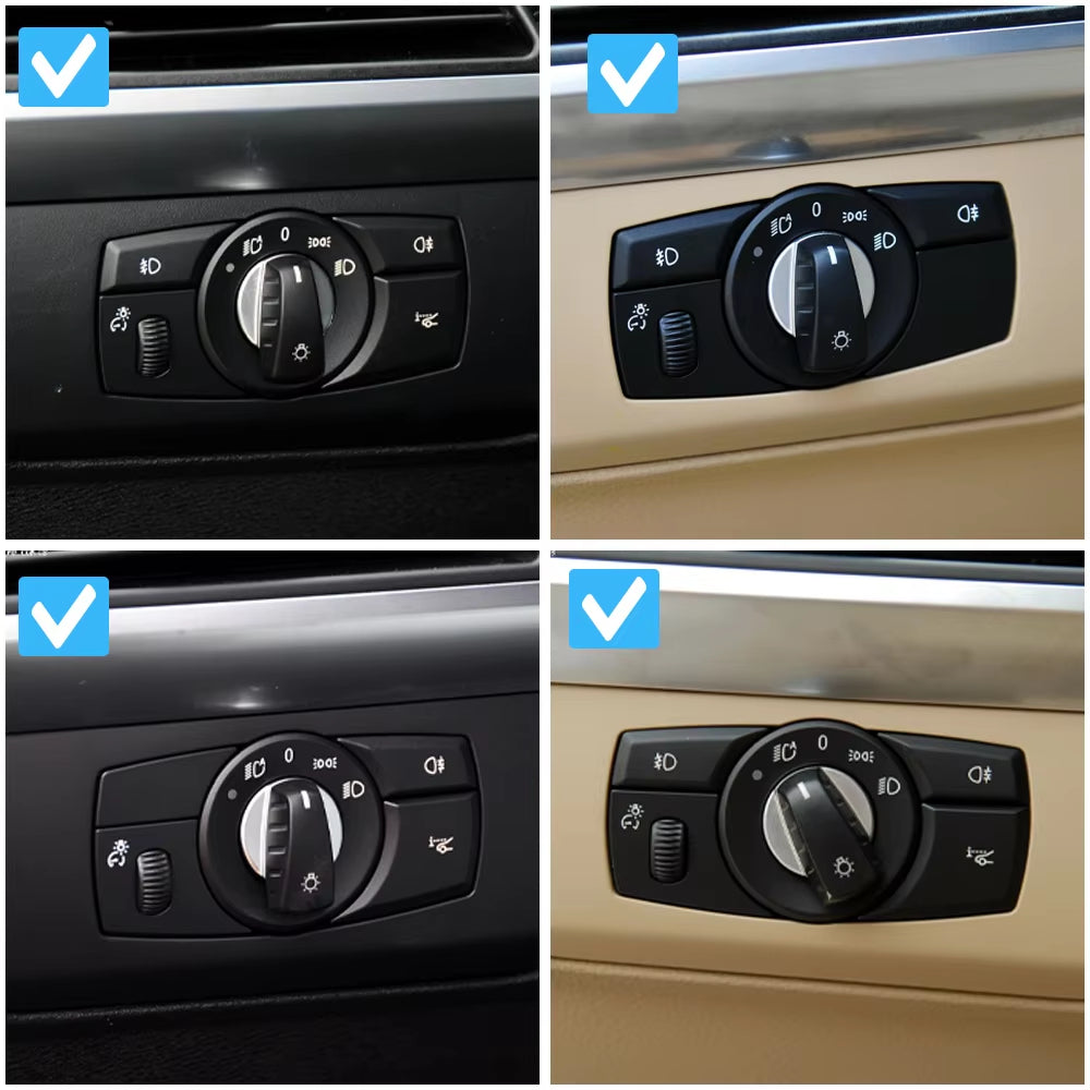 Car Head Lamp Headlight Rotary Switch Knob Button For BMW X5 X6 Z4 E70 E71 E72 E89 2007-2013