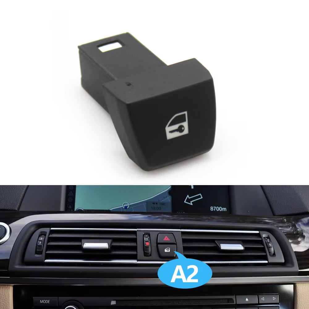 Car Danger Flash Signal Hazard Light Warning Switch Button Cover For BMW 5 6 7 X3 Series F07 F06 F12 F13 F10 F11 F01 F02 F04 F25