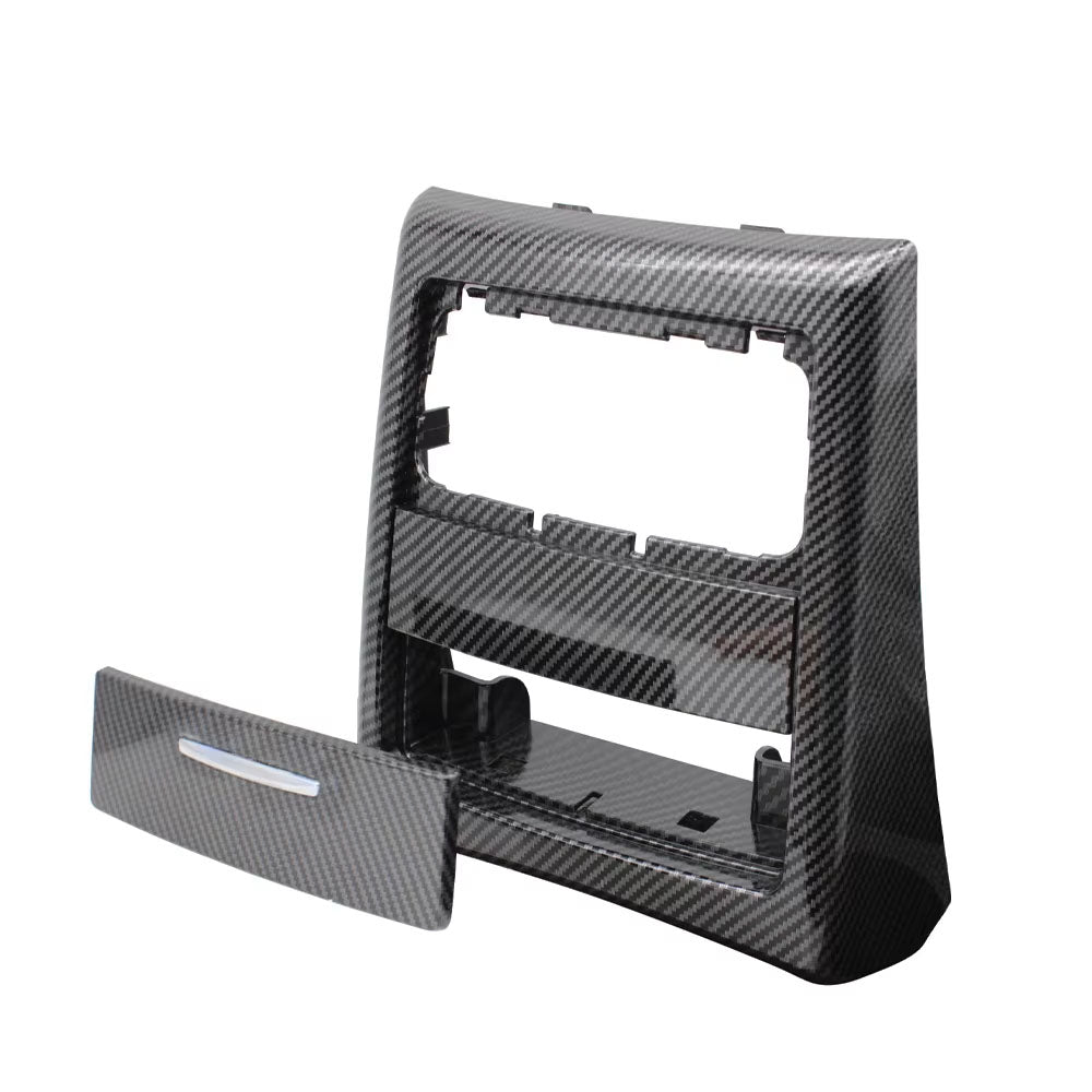 Carbon Fiber Car Rear Air Conditioner AC Vent Outer Frame Ashtray Cover Trim Replacement For BMW 3 Series E90 E91