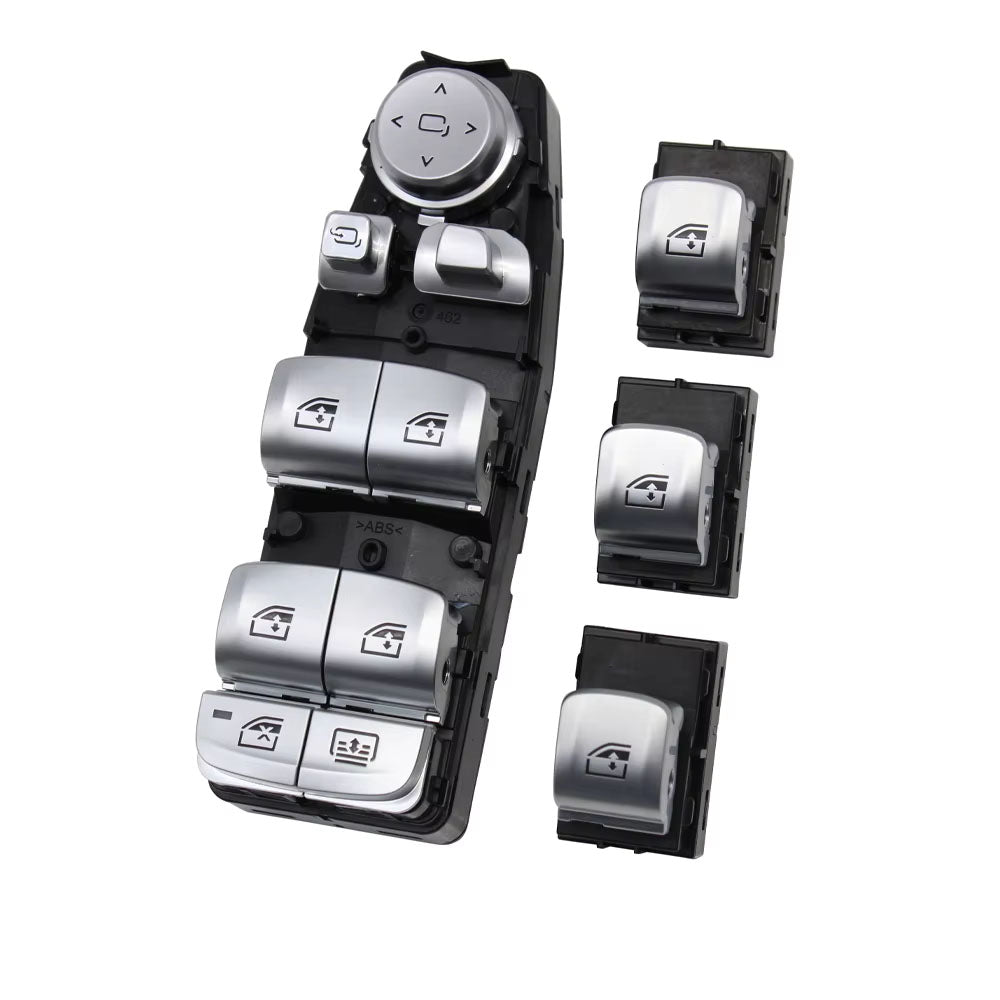 Silver Chrome Master Window Lifter Switch Control Button Regulator For BMW 3 5 7 X5 X6 F30 F35 F25 F26 F07 F10 F18 F01 F02