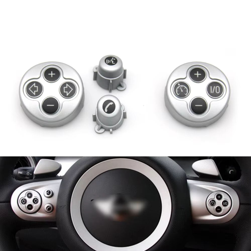 2PCS Car Steering Wheel Multifunction Cruise Control Switch Button Cover For BMW Mini Cooper Paceman R55 R56 R57 R58 R59 R60 R61