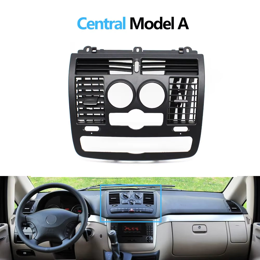 Car AC Vent Grille Left Right Central Air Vent Outlet Cover Panel For Mercedes Benz Vito Viano W636 W639 2004-2015