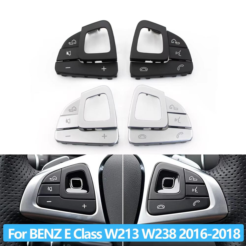 Car Multifunction Steering Wheel Left Right Volume Control Switch Button Cover For Mercedes Benz E Class W213 Sedan W238 Coupe