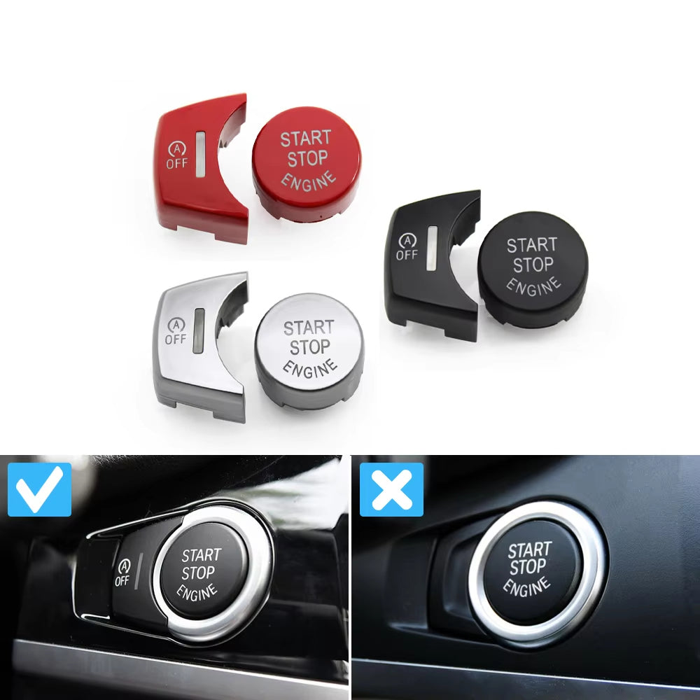 LHD RHD Car Engine Start Stop Button Switch Cover OFF Button For BMW X3 X4 X5 X6 F25 F26 F15 F16 61319291693,61319291694
