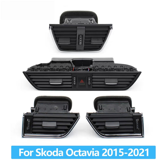 Car Front Rear Dashboard Air Vent AC Vent Grille Assembly For Skoda Octavia 3 A7 5E MK3 2015-2021 5E0820951,5E0819702,5ED819203