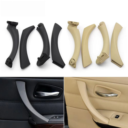 Beige Black Interior Passenger Door Pull Handle Cover Trim For BMW 3 Series E90 E91 E92 316i 318i 320i 325i 328i 2004-2012
