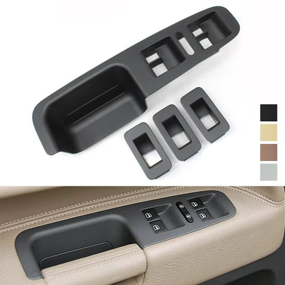 4PCS Set Car Front Rear Left Right Door Window Switch Cover Panel Trim Replacement For VW Volkswagen Touareg 2003-2010