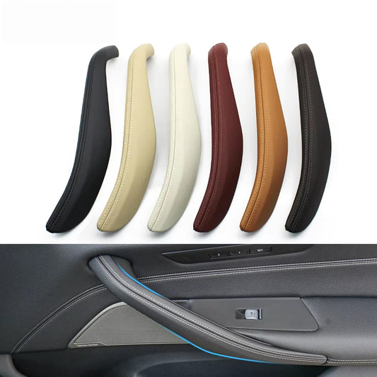 Left Right Interior Door Pull Handle Leather Outer Cover Replacement For BMW 5 Series G30 G31 F90 2018 2019 2020 2021 2022 2023
