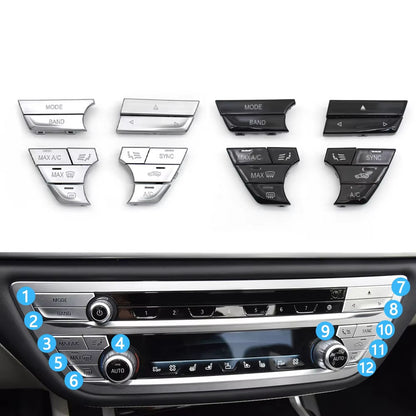 Dashboard Air Conditioner AC Ventilated Control Button Heater Switch Cover For BMW 5 6GT 7 Series G30 G31 G32 G11 G12 2017-2023