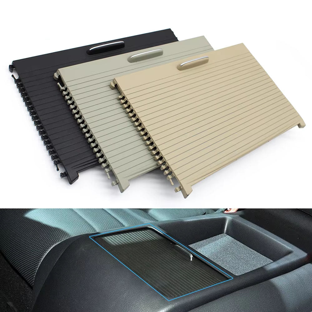 Car Rear Drink Cup Holder Cover Tray Sliding Roller Blind For Mercedes Benz C E Class W204 W207 Coupe C180 C250 E500 E350