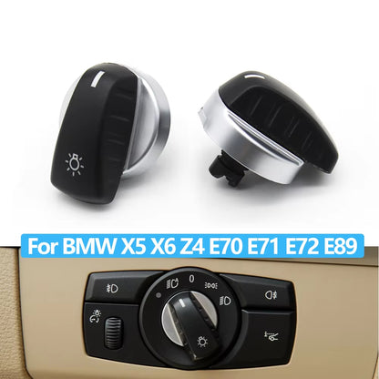 Car Head Lamp Headlight Rotary Switch Knob Button For BMW X5 X6 Z4 E70 E71 E72 E89 2007-2013