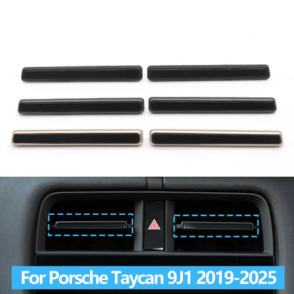 Car Middle Air Conditioning Central AC Vent Grille Air Vent Trim Strip For Porsche Taycan 9J1 2019 2020 2021 2022 2023