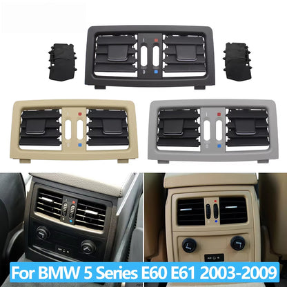 E60 E61 Car Rear Center Console Air Conditioning AC Vent Grille Cover Air Vent Panel For BMW 5 Series E60 E61 545i 550i