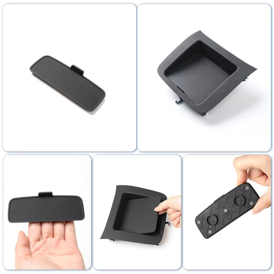 For Volvo XC60 XC90 V90 S60L S90L Rear Armrest Storage Tray Water Cup Rubber Bottom Pad Anti Slip Trim Mat Accessories 31389183