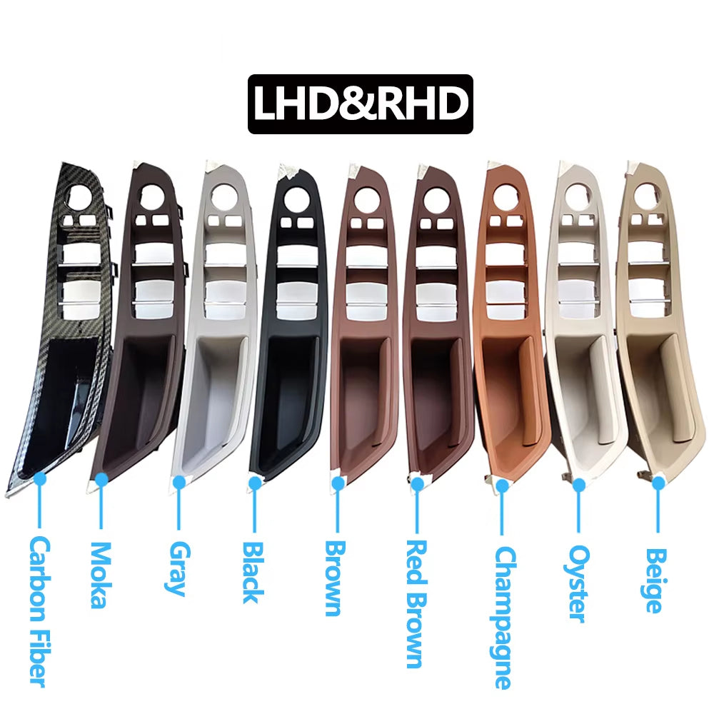 LHD RHD Interior Door Armrest Panel Pull Handle Cover Trim Replacement for BMW 5 Series F10 F11 520 523 525 528 530
