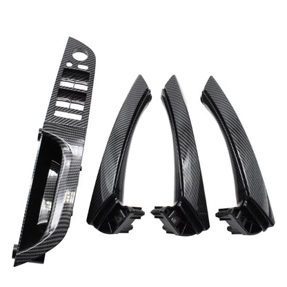 LHD Left Hand Driver Carbon Fiber Interior Door Pull Handle Armrest Panel Full Set For BMW 3 Series E90 E91 316 318 320 325 328