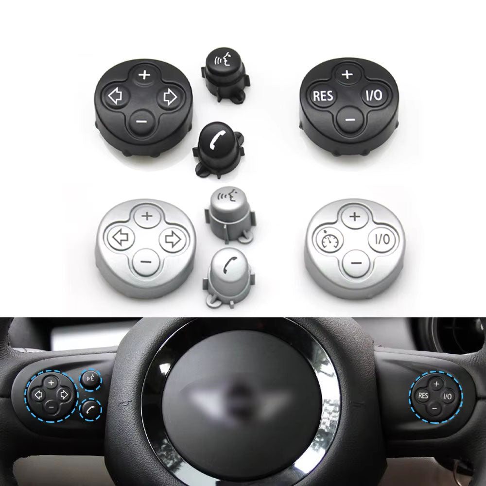 2PCS Car Steering Wheel Multifunction Cruise Control Switch Button Cover For BMW Mini Cooper Paceman R55 R56 R57 R58 R59 R60 R61