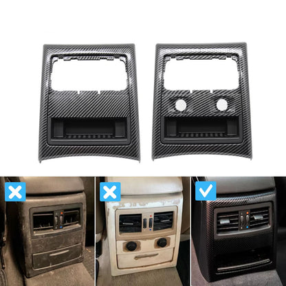 Carbon Fiber Car Rear Air Conditioner AC Vent Outer Frame Ashtray Cover Trim Replacement For BMW 3 Series E90 E91