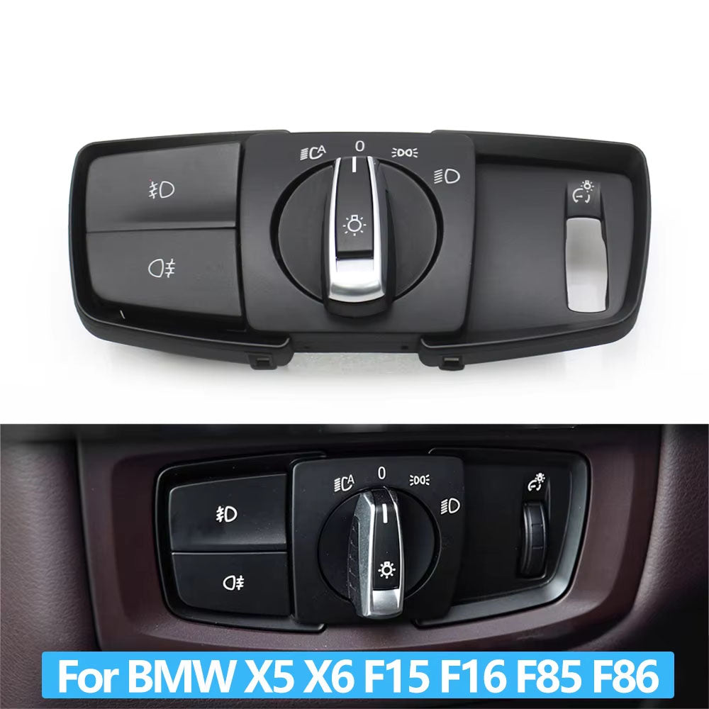 Car Front HeadLamp Rotary Foglight Button Headlight Switch Cover Panel For BMW 2 Series F45 F46 X5 X6 F15 F16 X5M X6M F85 F86