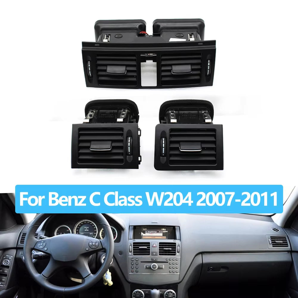 LHD RHD W204 Console Air Conditioner AC Vent Grille Assembly For Mercedes Benz C Class C180 C200 220 230 260 C300 350 2007-2011