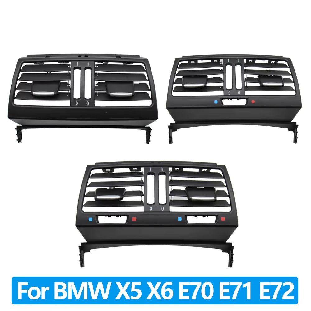 LHD RHD Car Rear Fresh Air Conditioning AC Vent Grille Outlet Cover ForBMW X5 X6 E70 E71 E72 2007-2013