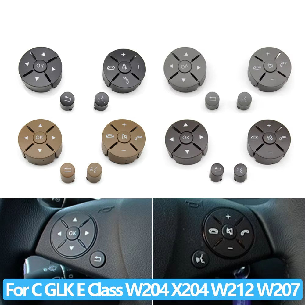 Car Multi-function Steering Wheel Control Buttons Cover For Benz C GLK E Class W204 X204 W207 W212 C180 C200 C250 C260 C300 C350