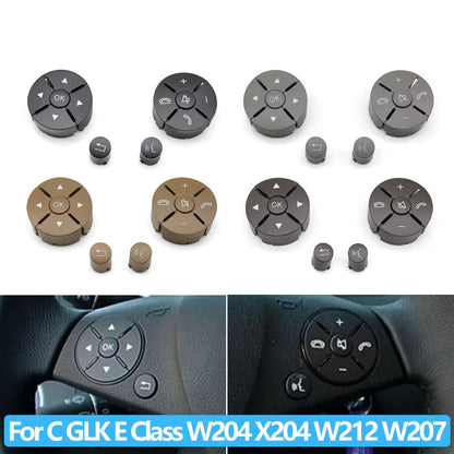 Car Multi-function Steering Wheel Control Buttons Cover For Benz C GLK E Class W204 X204 W207 W212 C180 C200 C250 C260 C300 C350