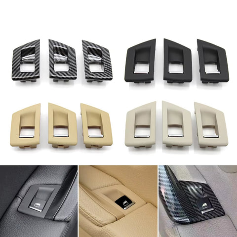 3pcs Set LHD RHD Interior Door Window Lift Adjust Switch Button Cover Trim For BMW 5 Series F10 F11 F18 520i 523i 525i 528i 535i