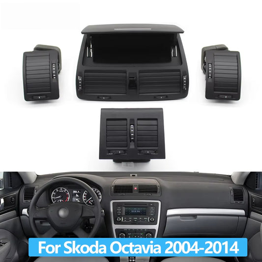Car Central Left Right Rear Air Vent AC Vent Grille Assembly For Skoda Octavia 2 A5 MK2 RS 2004-2014 11ZD820951,1ZD819203
