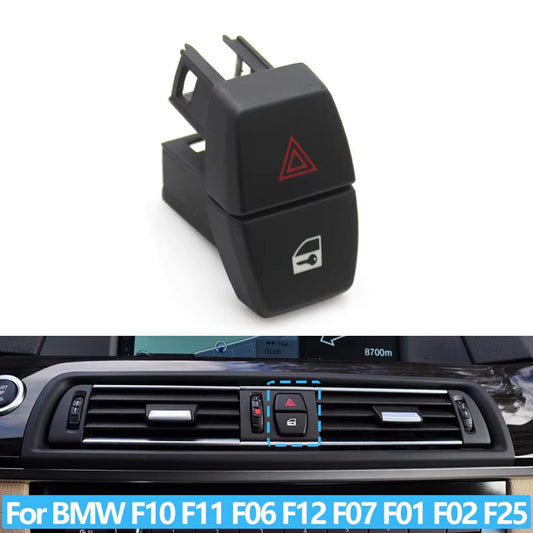 Car Danger Flash Signal Hazard Light Warning Switch Button Cover For BMW 5 6 7 X3 Series F07 F06 F12 F13 F10 F11 F01 F02 F04 F25