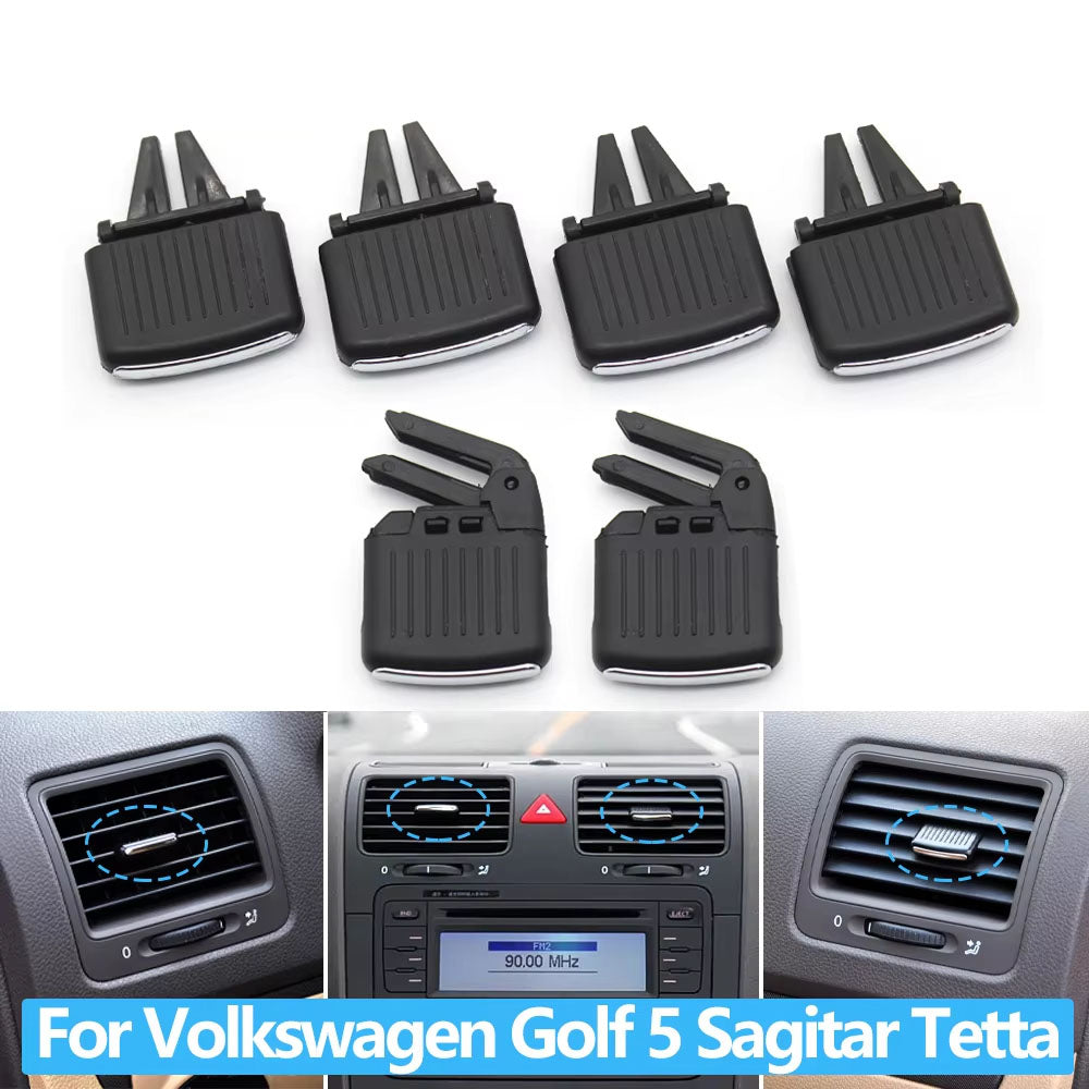1/2/4PCS Car Front Rear Air Vent Grille AC Tab Clip Slider Repair Kit For Volkswagen Golf 5 Sagitar Jetta 1KD819703