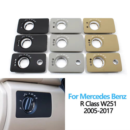 LHD Car Dashboard Headlight Control Switch Panel Cover Trim For Mercedes Benz W251 R-Class R280 R300 R350 R400 R500 2005-2017