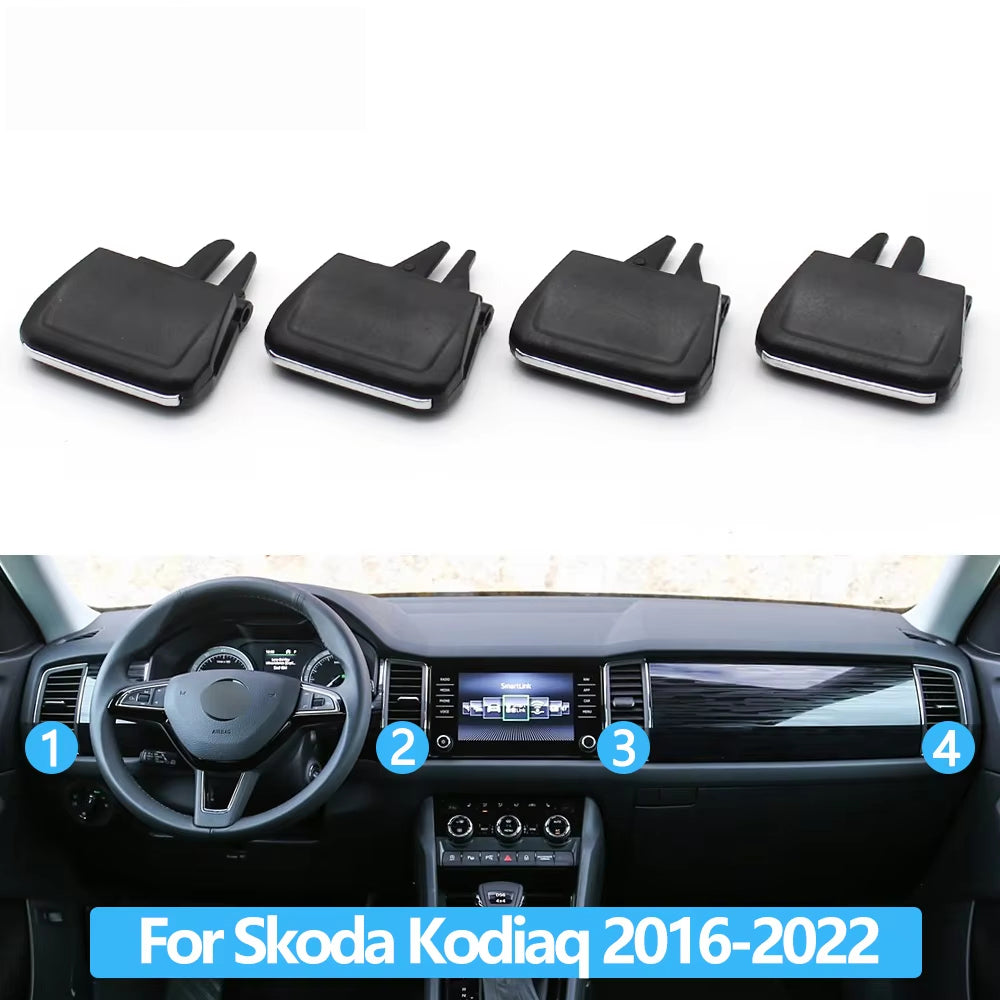 1/2/4PCS Car Front Rear Air Conditioning Outlet AC Vent Tab Clip For Skoda Kodiaq Karoq 56G819701,56G819702,56G820951,56G820952