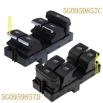 5G0959857D Master Window Lifter Control Switch Car 5G0959857C For Volkswagen Golf Skoda Superb BJ 2015 2016 2017
