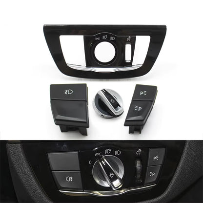 Car HeadLamp Rotary Foglight Button Headlight Switch Cover Panel For BMW 5 6GT Series G30 G31 M5 F90 G32 2017-2022