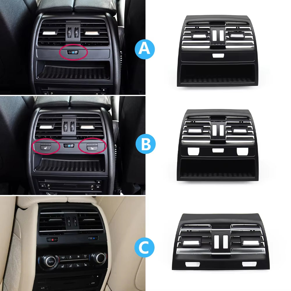Car Rear Air Conditioning AC Vent Grille Outlet Cover Panel Replacement For BMW 7 Series F01 F02 F04 730 735 740 2009-2016