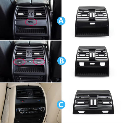 Car Rear Air Conditioning AC Vent Grille Outlet Cover Panel Replacement For BMW 7 Series F01 F02 F04 730 735 740 2009-2016