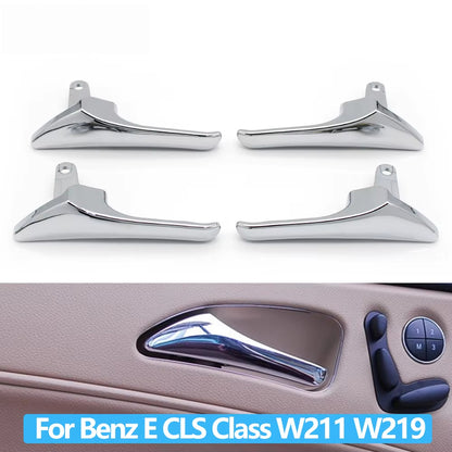 Car Interior Front Rear Left Right Chrome Door Handle For Mercedes Benz E CLS Class W211 W219 E320 E500 E63 AMG 2117660124