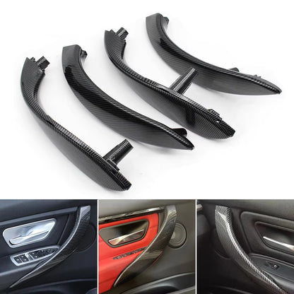 Carbon Fiber Car Door Pull Handle With Handle Outer Cover Trim For BMW 3 4 Series M3 M4 F30 F34 F36 F32 F33 F80 F82 F83