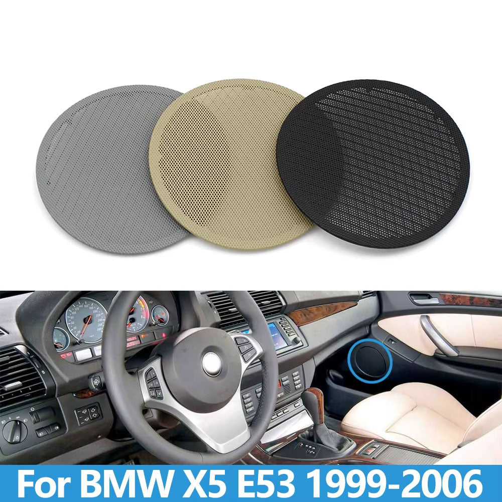 Upgraded Car Front Left Right Door Loud Speaker Cover Panel Replacement For BMW X5 E53 1999-2006 51418264139 51418264137