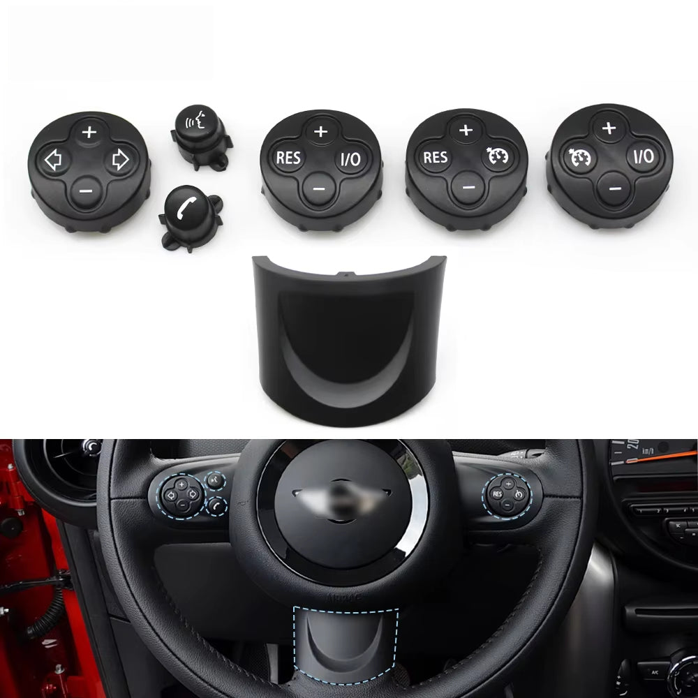 Car Steering Wheel Multifunction Cruise Control Switch Button Cover Trim For BMW Mini Cooper Paceman R55 R56 R57 R58 R59 R60 R61