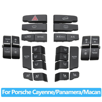 Front Console Air Conditioning Temperature Ventilation Volume AC Button Caps For Porsche Cayenne 7P5 Panamera 970 Macan 95B