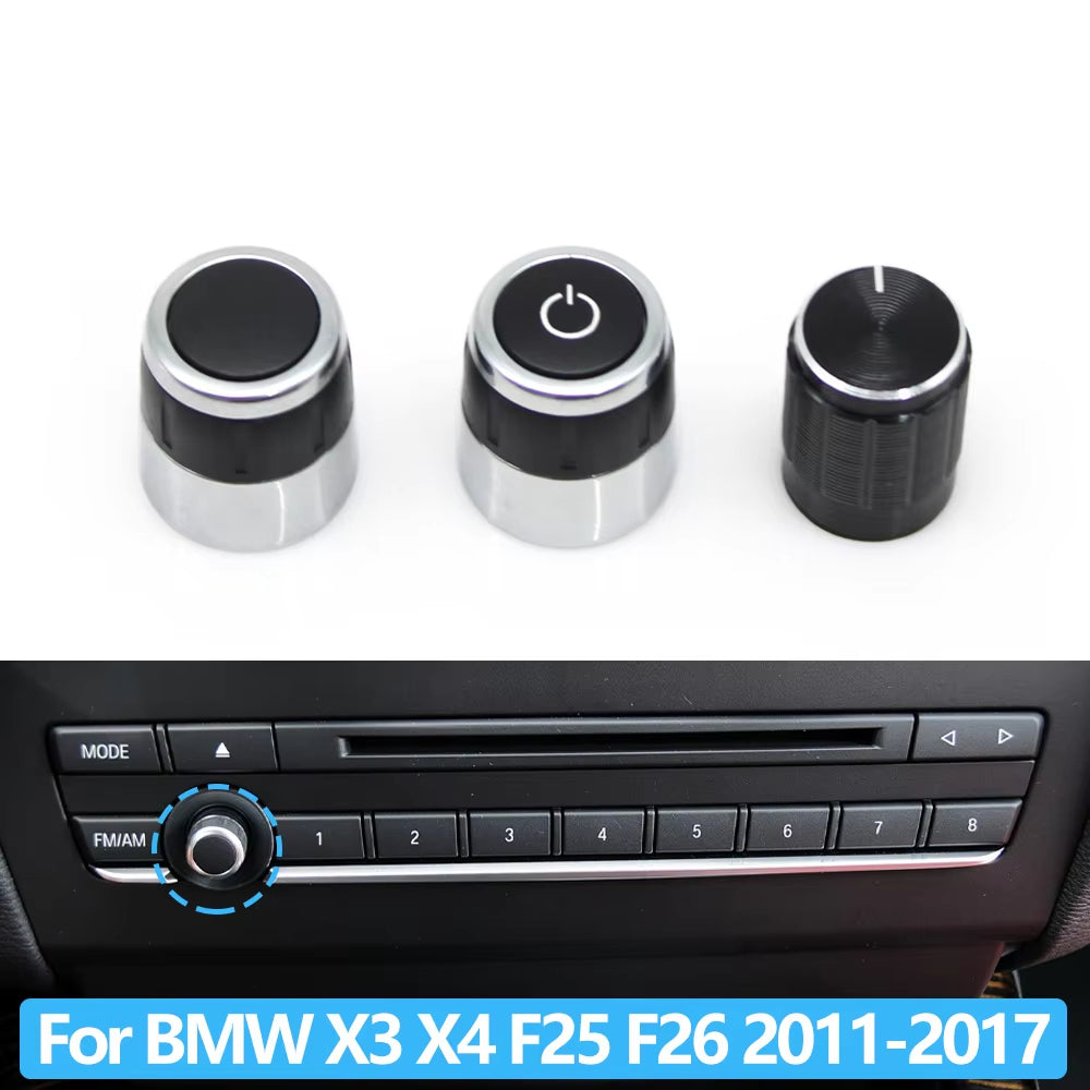 Car Radio Volume Knob Rotary Button Switch Setting Cover Cap For BMW X3 X4 F25 F26 2011-2017 61319351155