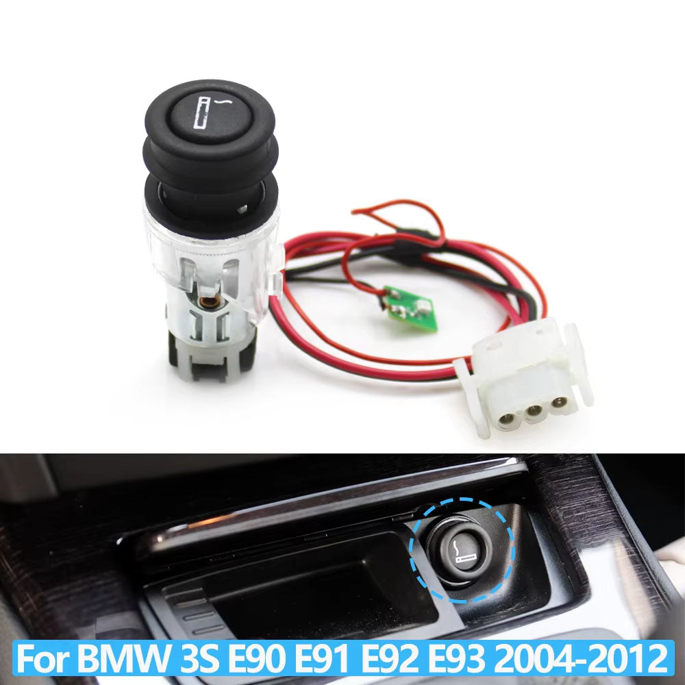 Car Front Console Drink Cup Holder Plug Cigarette Lighter Socket With Wires For BMW 3 Series E90 E91 E92 E93 61349221620