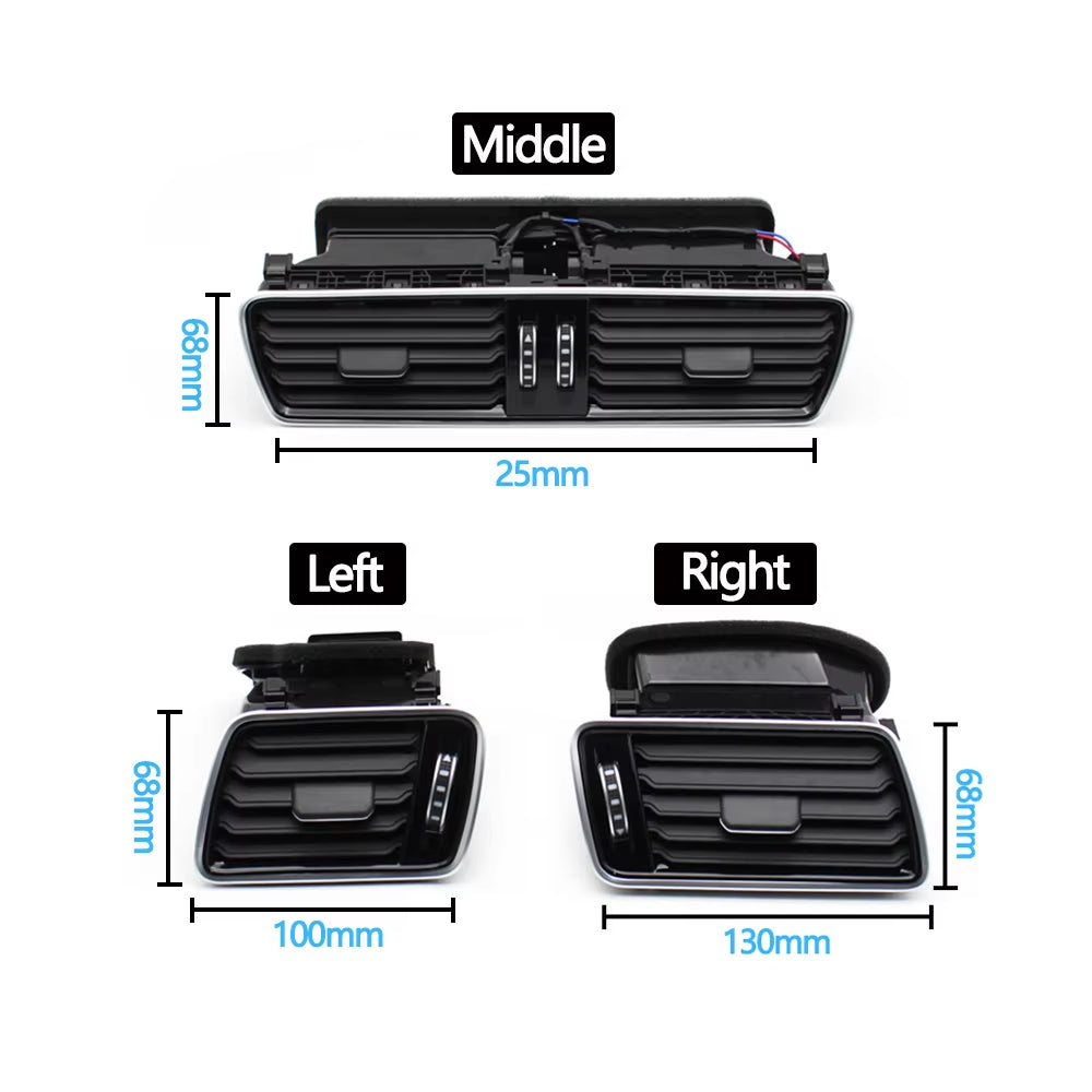 Car Air Conditioning Left Right Central AC Vent Outlet Assembly For VW Passat B6 B7 CC R36 3AD819728A,3AD819701A