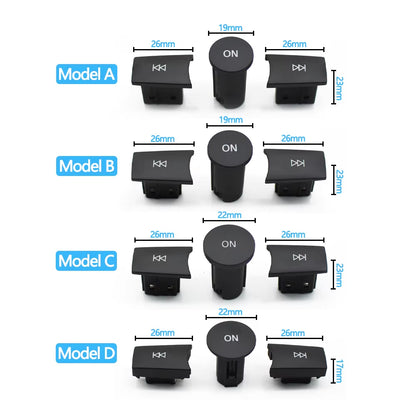 3PCS Car Front Dashboard Radio CD Player Button Knob Cover Switch Cap For Benz A C E GLK ML GL CLS W176 W246 W156 W204 W166 W218