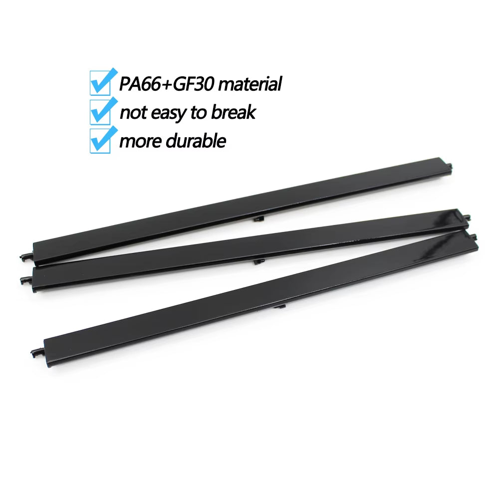 3/4PCS Car Dashboard Gloss Black Middle Rear AC Vent Adjustment Paddle Air Vent Repair Strip For Porsche Panamera 971 2017-2022